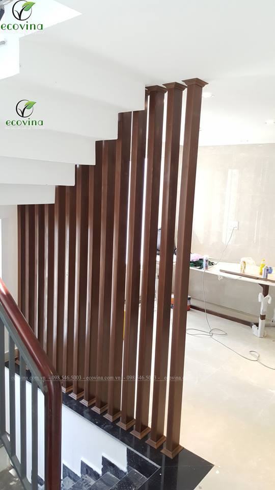 Vách ngăn nhựa giả gỗ - bản chất là thanh lam gỗ nhựa 