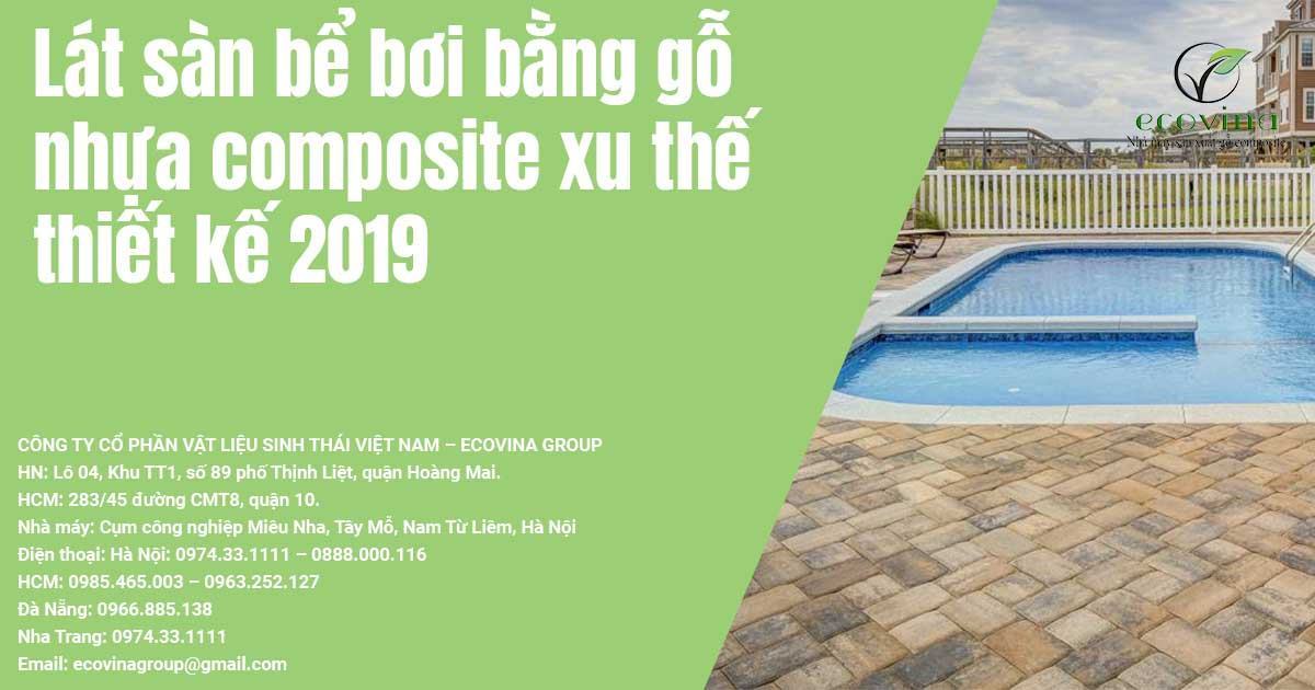 Lát sàn bể bơi bằng gỗ nhựa composite ngoài trời xu thế thiết kế hiện đại