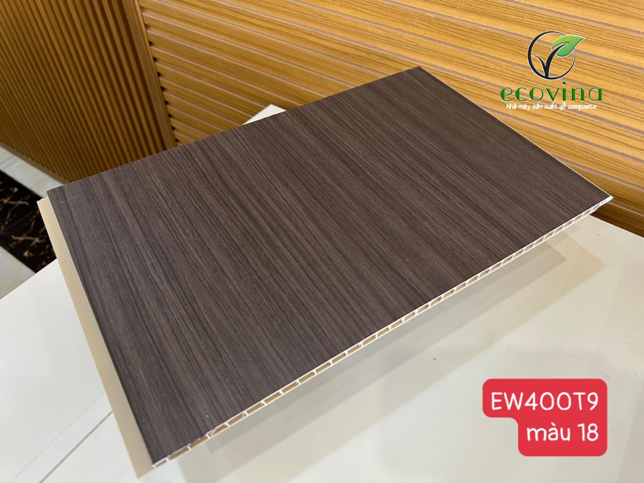 Ứng dụng gỗ nhựa ốp tường composite vân gỗ Ecovina