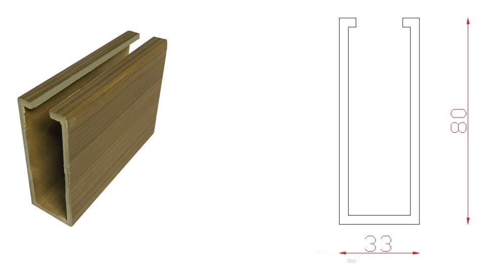 Trần nan gỗ nhựa composite EW 80T33 - Ảnh 2