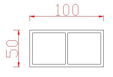 Thanh lam hộp phủ ASA ngoài trời EW100T50A